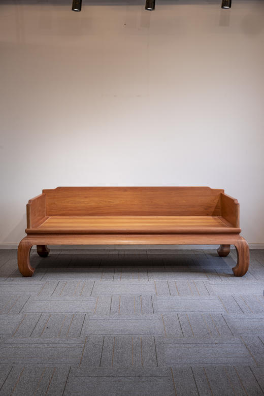 红桥红  家具严选  缅甸花梨（大果紫檀）  【205弯腿三围独板 罗汉床两件套 两拼】 商品图1