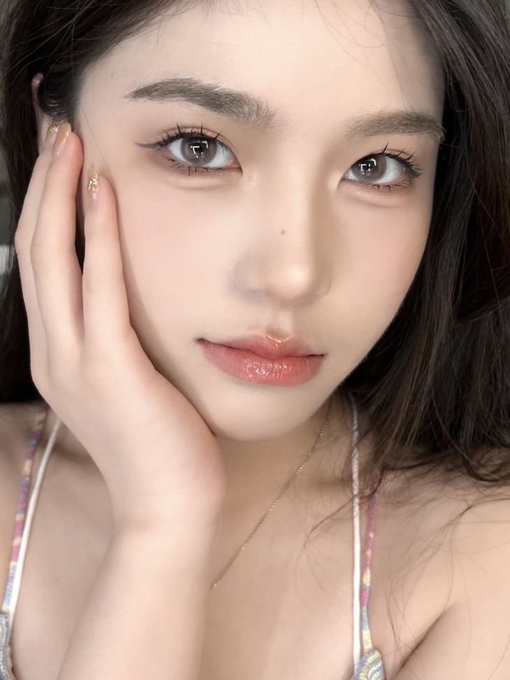 iMUDI美瞳 年抛隐形眼镜 奶泡泡 14.0mm 1副/2片 左右度数可不同-VVCON美瞳商城12
