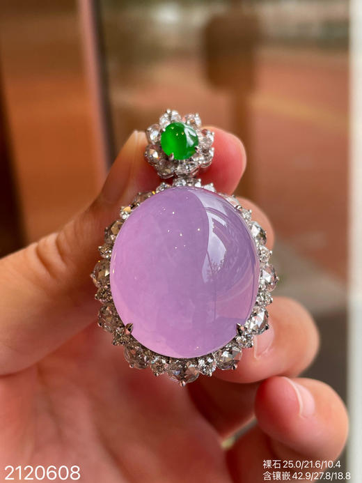 紫罗兰蛋面吊坠【2120608】具体价格微信咨询 商品图1