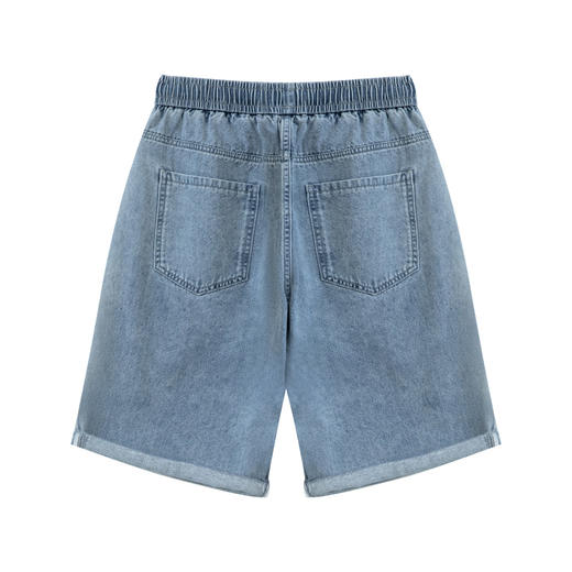 HX 夏季水洗牛仔五分裤宽松版型C207320018101短裤 商品图5