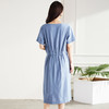 【多色可选】罗蒙夏季短袖连衣裙女士长款休闲百搭宽松收腰日常简约棉质裙子女 商品缩略图8