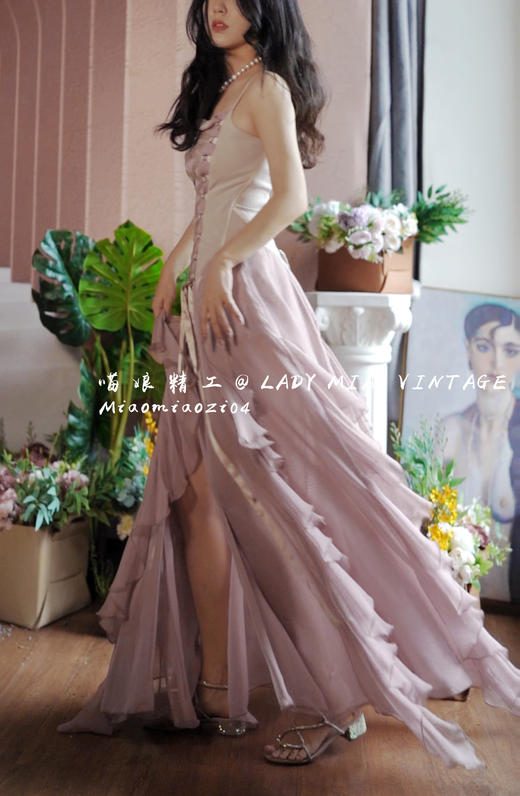 #1313【复团】1313_M06《戛纳阳台》Bella同款复古绑带连衣裙 商品图12