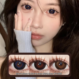 AgensColor年抛·蓝色潮汐&勃艮第红&皇家菲士·14.5mm(着色参考14.4mm) 0-1000度(无525/575) 韩产进口·(建议佩戴6-8个月左右更换)