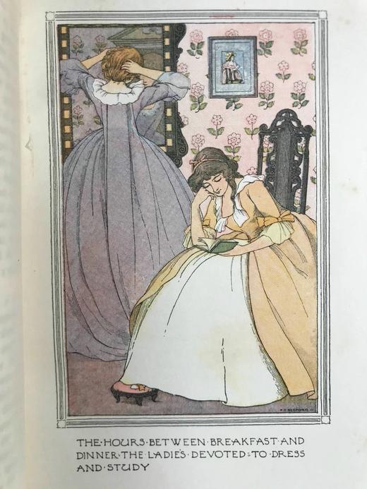 工坊特装本！1898年 戈德史密斯《威克菲尔德牧师》 12幅彩色插图 真皮精装32开 商品图8