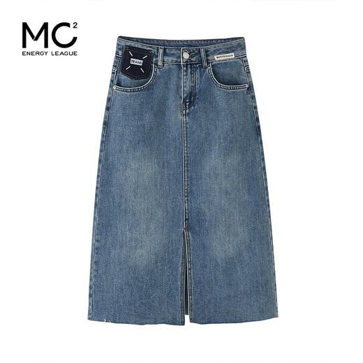 女装开扣前片开叉中长款牛仔半裙-7029Q3231511 商品图4