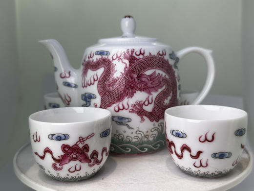 景德镇宝石红龙套组 商品图5