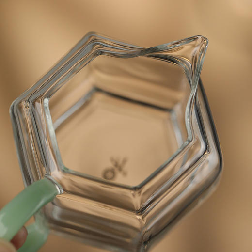 禾器新品 晶彩坤灵茶海 六方公杯 高硼硅玻璃公道杯分茶器 商品图5