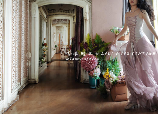 #1313【复团】1313_M06《戛纳阳台》Bella同款复古绑带连衣裙 商品图2