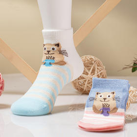 小童条纹直板袜无骨精梳棉袜柔软舒适吸汗透气【2313202】