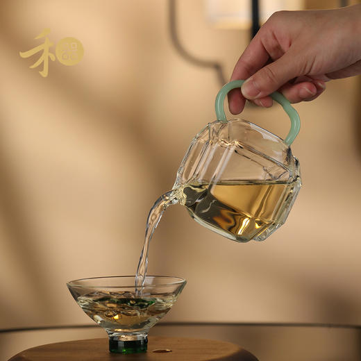 禾器新品 晶彩坤灵茶海 六方公杯 高硼硅玻璃公道杯分茶器 商品图1