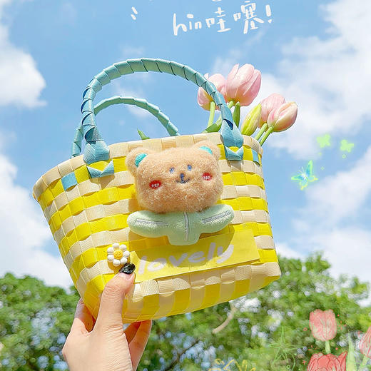 动物公仔编织篮小包 商品图3