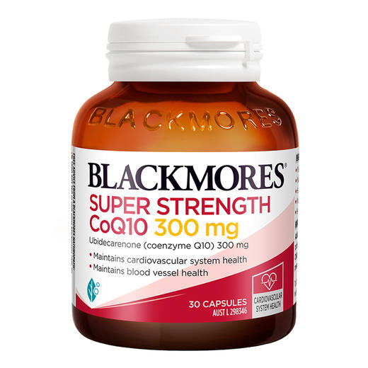【保税发货】澳大利亚BLACKMORES 澳佳宝高浓缩辅酶Q10胶囊30粒 300mg 商品图4