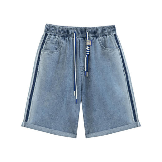 HX 夏季水洗牛仔五分裤宽松版型C207320018101短裤 商品图4