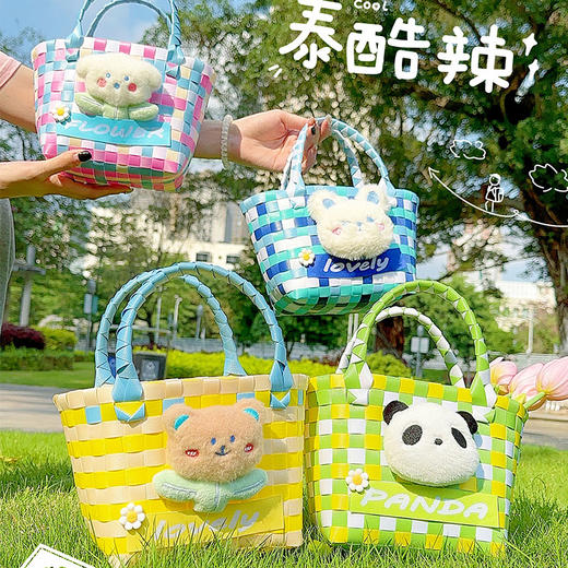 动物公仔编织篮小包 商品图2