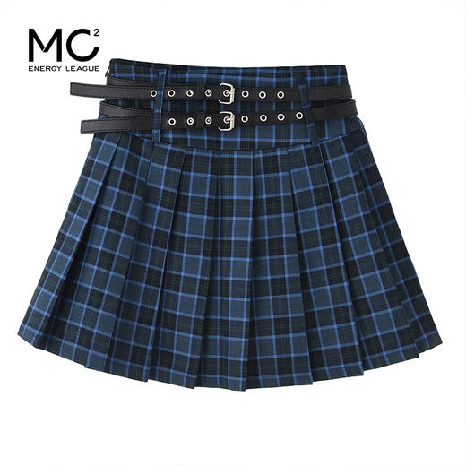 女装高腰双腰带格纹百褶裙-S6363Q2231202 商品图4