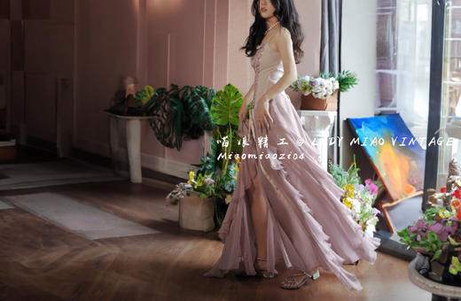 #1313【复团】1313_M06《戛纳阳台》Bella同款复古绑带连衣裙 商品图1