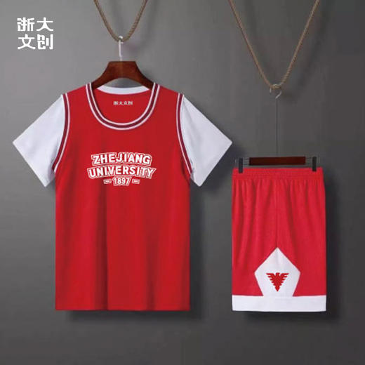 【浙大文创】浙江大学儿童假两件运动套装红蓝两色可选 商品图4