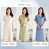 【多色可选】罗蒙夏季短袖连衣裙女士长款休闲百搭宽松收腰日常简约棉质裙子女 商品缩略图1