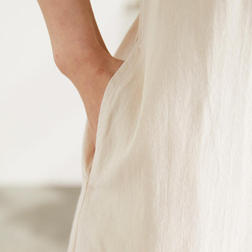 【多色可选】罗蒙夏季短袖连衣裙女士长款休闲百搭宽松收腰日常简约棉质裙子女 商品图11