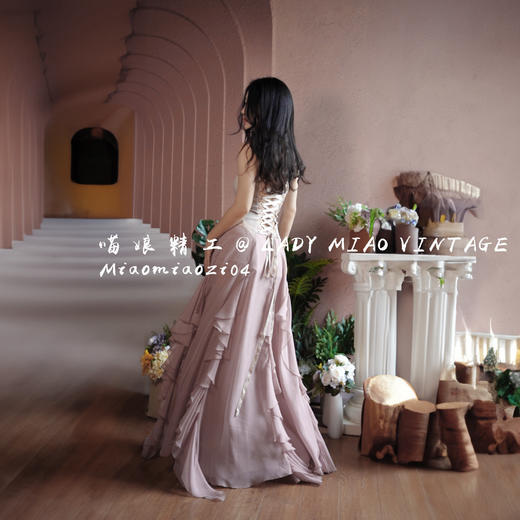 #1313【复团】1313_M06《戛纳阳台》Bella同款复古绑带连衣裙 商品图11