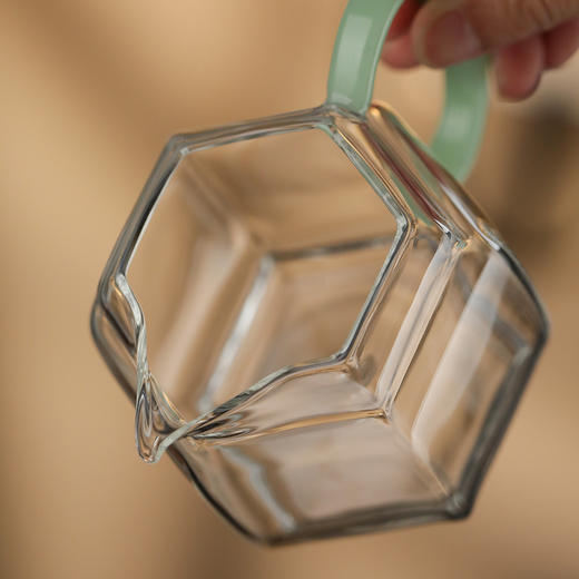 禾器新品 晶彩坤灵茶海 六方公杯 高硼硅玻璃公道杯分茶器 商品图3