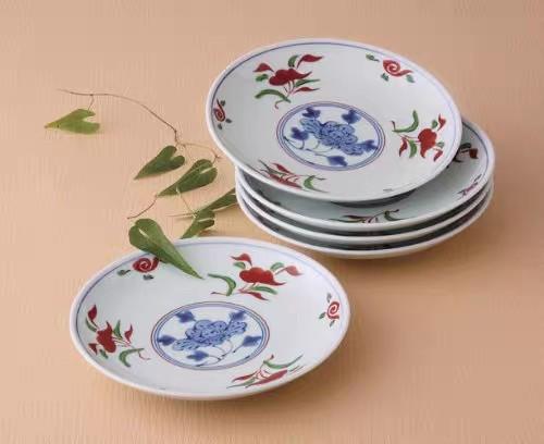 5F石村瓷器万歴牡丹7.5寸盘 商品图0