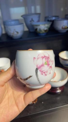 汝窑开片荷香单杯