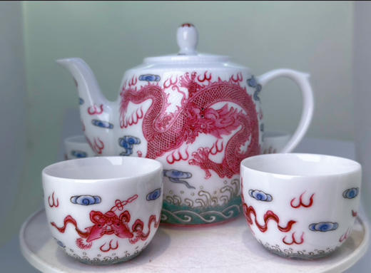 景德镇宝石红龙套组 商品图1