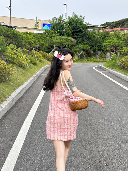 DUO智仙生 粉标 芭比系列粉红小香风吊带连衣裙 商品图4