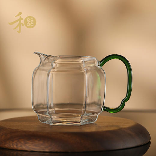 禾器新品 晶彩坤灵茶海 六方公杯 高硼硅玻璃公道杯分茶器 商品图9