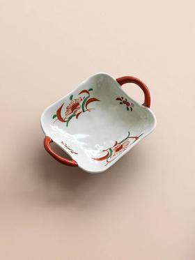 5F石村瓷器双耳四方碟