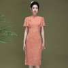 新款荷叶袖改良旗袍连衣裙 OY230188 商品缩略图1