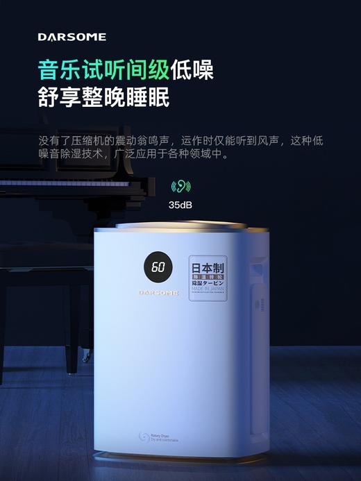 芬兰 DARSOME 塔世DS6 Pro 转轮式除湿机 适合120㎡以内环境使用 商品图1