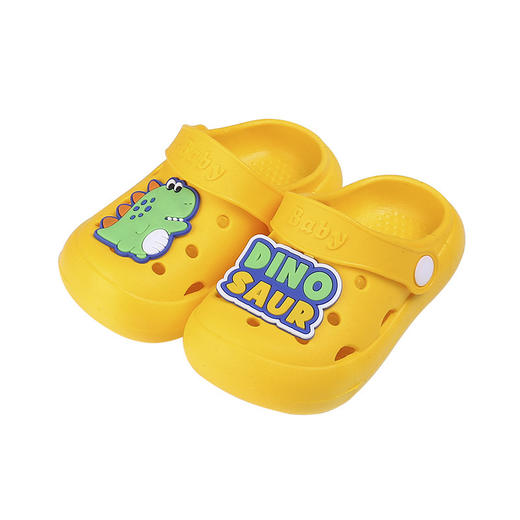 新款儿童卡通洞洞鞋，可爱恐龙图案，包头防滑，既适合沙滩穿着，也适合室内凉拖。男童女童都可以穿着，让孩子们更加活泼可爱；为孩子的玩乐安全护航！ 商品图5