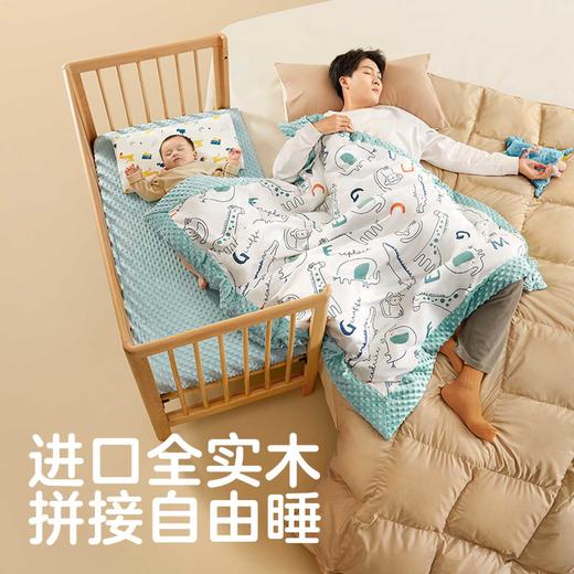 KUB可优比新生婴儿床拼接大床山毛榉宝宝床全实木可移动多功能床 商品图2