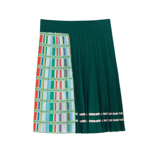 谜底半截裙2022夏季新款学院减龄针织百褶短半裙222MZ0875 商品图4