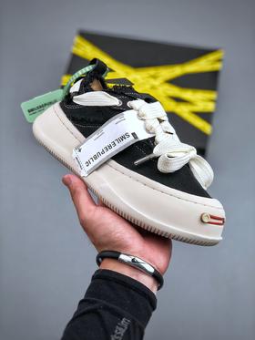 SMILEREPUBLIC 厚底开口笑做旧设计帆布鞋系列男女鞋