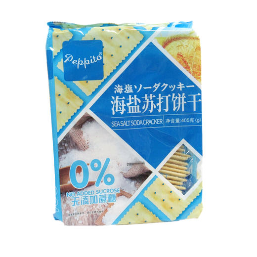 香港Peppito无蔗糖海盐苏打饼405g 商品图0