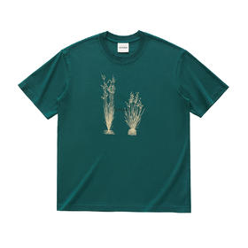 吃茶去chichaqu全棉圆领短袖T恤印花野草