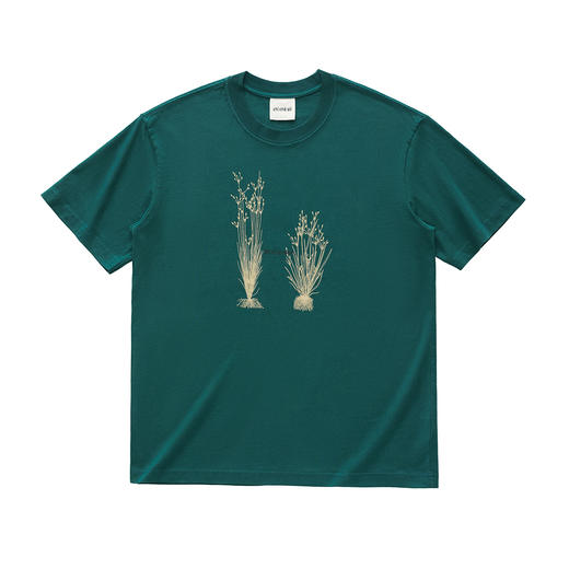 吃茶去chichaqu全棉圆领短袖T恤印花野草 商品图0