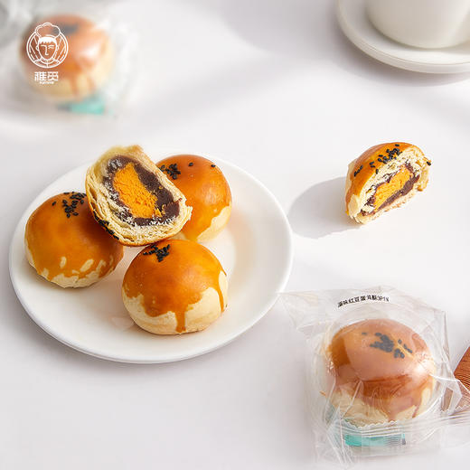 雅觅 原味红豆蛋黄酥360g 6枚网红早餐充饥休闲食品健康零食小吃 商品图4