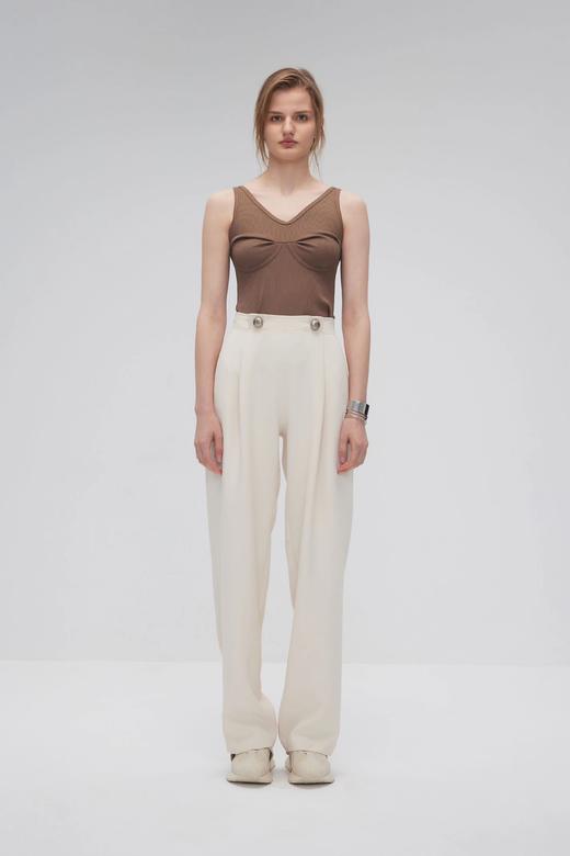 胸部褶皱泳衣式背心 商品图0