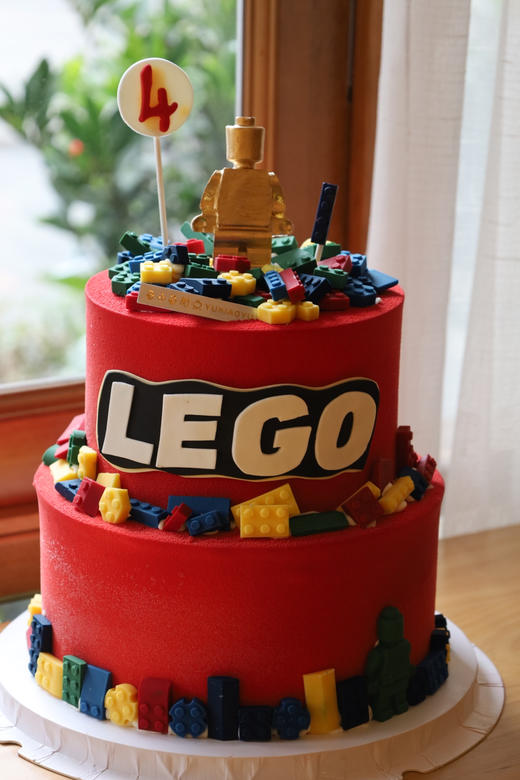 红色主题乐高蛋糕 商品图4