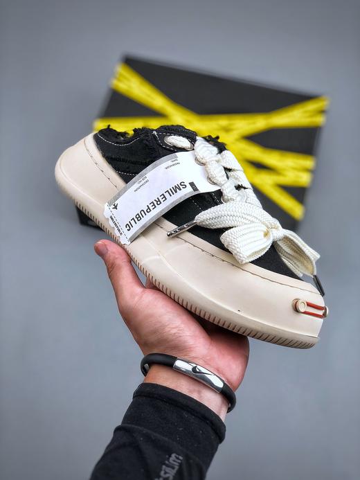 SMILEREPUBLIC 厚底开口笑做旧设计帆布鞋系列男女鞋 商品图2