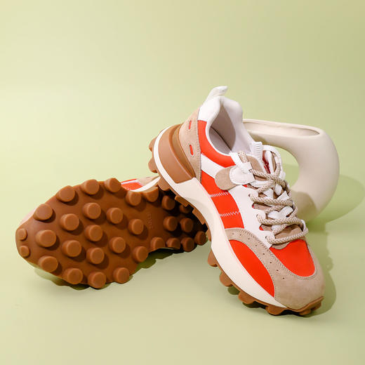 Safiya/索菲娅 2023秋季新品新潮复古拼色运动休闲厚底增高阿甘鞋运动鞋 SF33112141 商品图3