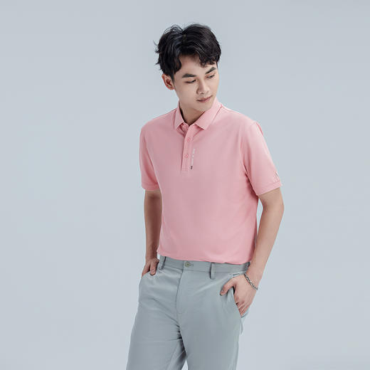 HX 夏季翻领短袖T恤POLO杉桑蚕丝Y102320277101/02/03 商品图1
