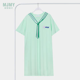 美季美优女士棉质海军领短袖裙J320602