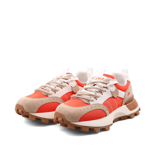 Safiya/索菲娅 2023秋季新品新潮复古拼色运动休闲厚底增高阿甘鞋运动鞋 SF33112141 商品图10