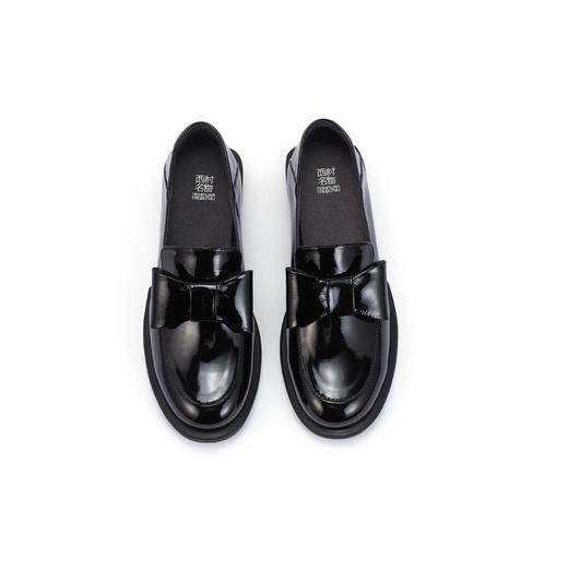 西村名物2023秋季新款时尚休闲舒适平底乐福鞋系带百搭皮鞋X23CM33841 商品图1