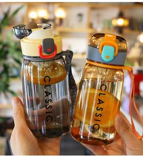 高颜值ins风日本随行杯男女简约塑料带茶漏水杯